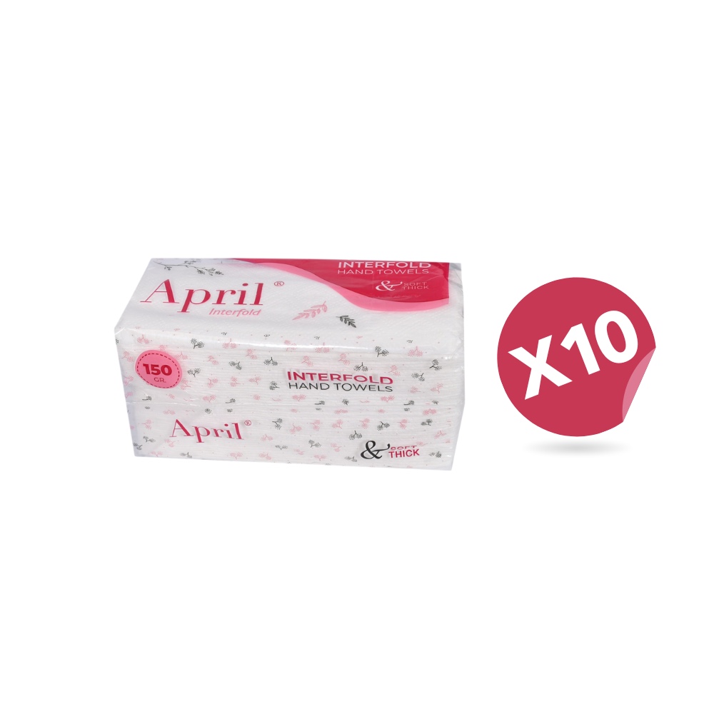 Hand Towel Interfold April  (pack of 10)