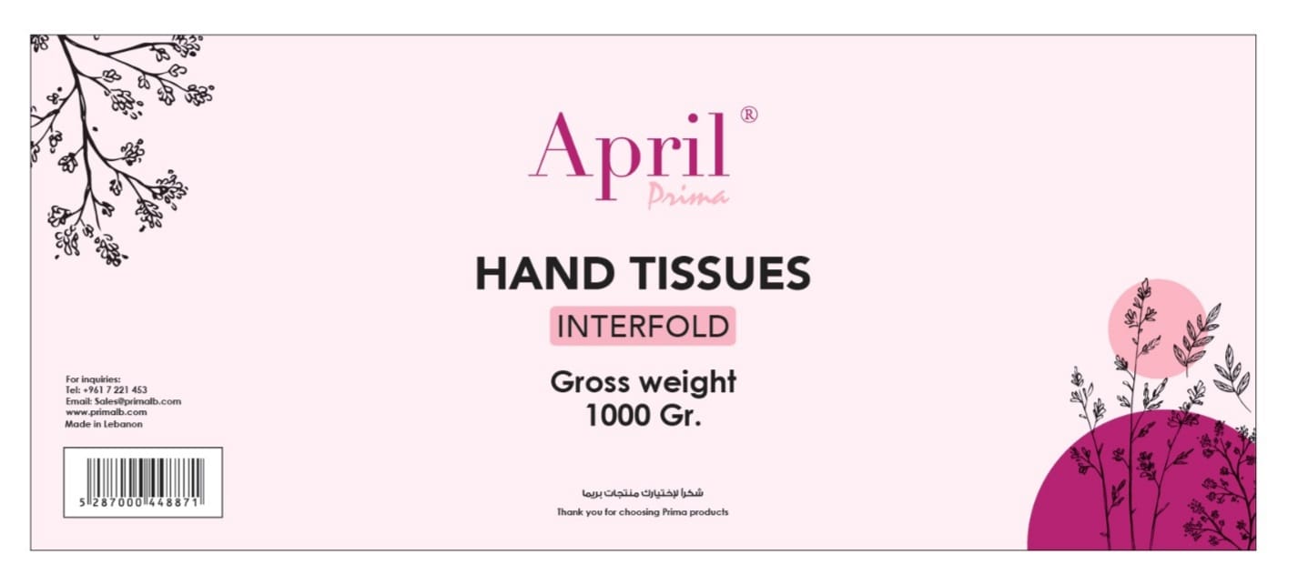 Hand Towel Interfold April  (pack of 10)