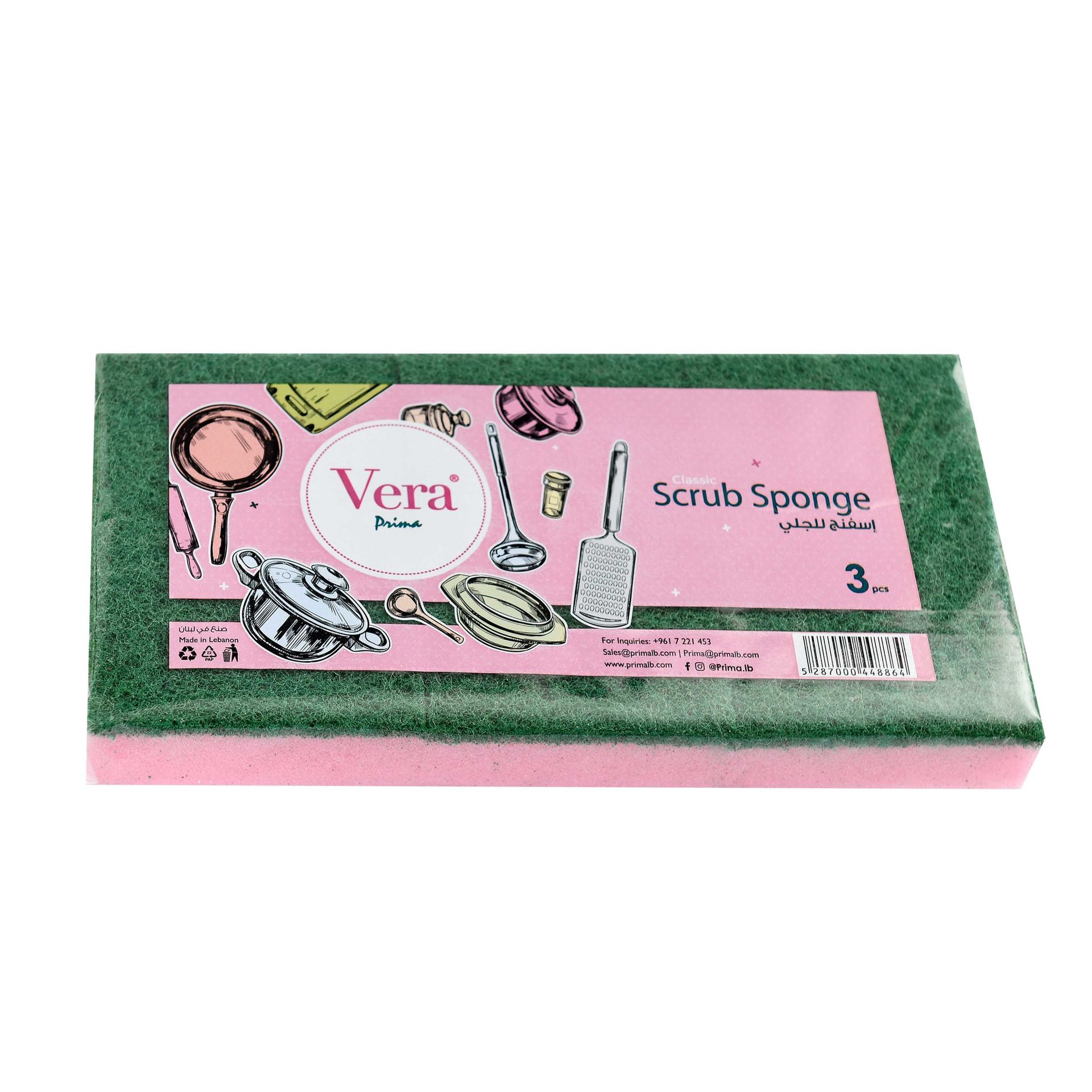 Vera Scrub Sponge * 3