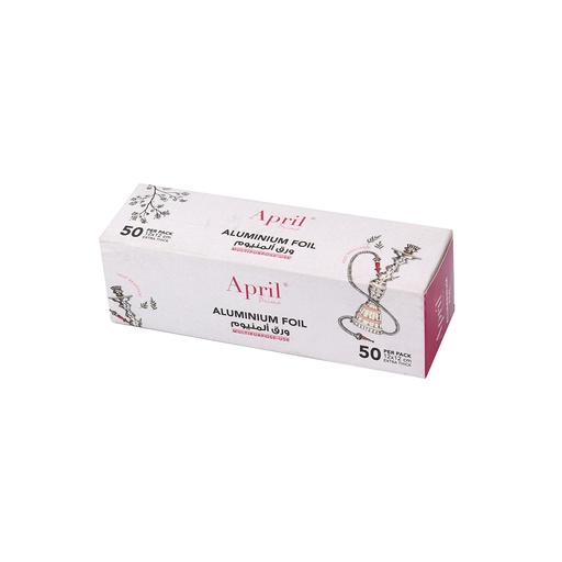 [205010601] April Aluminum Foil Hookah Roll 50 Sheet