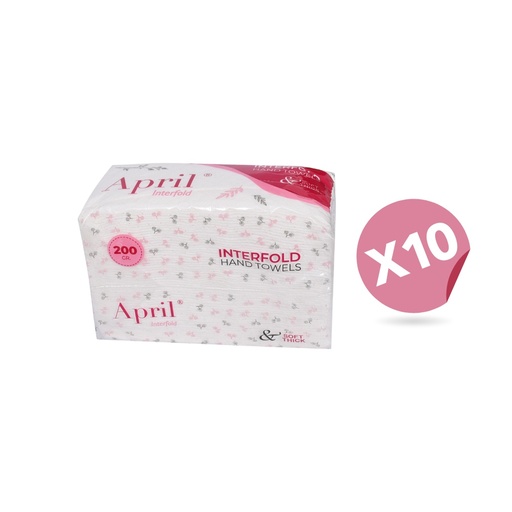Hand Towel Interfold April  (pack of 10)